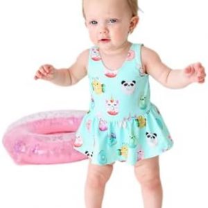 Posh Peanut Donuts - One Piece Twirl Skirt Swimsuit - 6 - 12 Months