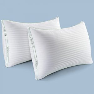 Sleepmax Pillows King Size Set of 2, Cotton Cover Pillows for Sleeping, Bed Pillows for Side Stomach Back Sleepers, King Pillows Quality Hotel Pillow