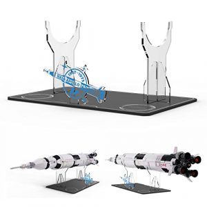 Acrylic Display Stand for Lego 21309 & 92176 NASA Apollo Saturn V, Launch Platform for Lego 21309 & 92176 Outer Space Model Rocket (Just the Stand for Sale) - Vertical Style