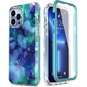 ESDOT iPhone 13 Pro Max Case with Built - in Screen Protector, Military Grade Cover with Fashion Designs for Women Girls, Protective Phone Case for Apple