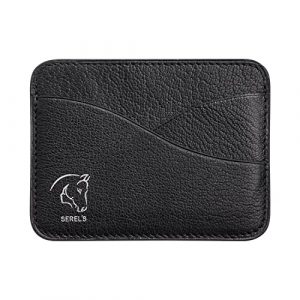 Serel's Wallet for Men : Slim Minimalist Front Pocket Credit Card Holder Wallet for Men | Made of Full Grain Goatskin Genuine Leather Handmade Men's W