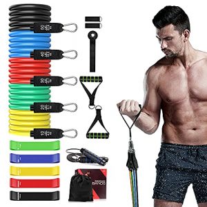 Find - MyWay Resistance Bands Set, 18pcs Exercise Bands for Men and Women, Workout Bands with Door Anchor, Handles, Carry Bag, Legs Ankle Straps for Str