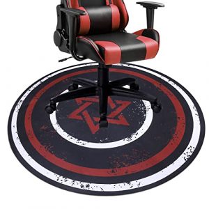 HiiARug Chair Mat for Hardwood Floor Anti - Slip Gaming Chair Mat Round Gaming Chair Mat for Office Chair Computer Chair Mat Floor Protector for Rolling
