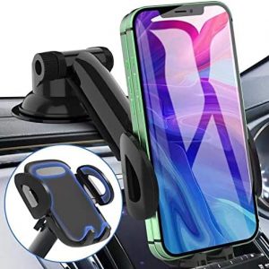 Car Phone Holder Mount, bokilino Car Phone Mount - Cup Phone Holder for Car Dashboard Windshield, Sturdy Cup Holder Phone Mount Fit with All Mobile Ph