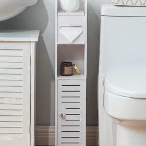 Bathroom Storage Cabinet, Small Bathroom Storage Cabinet Great for Toilet Paper Holder, Narrow Bathroom Cabinet - Over The Toilet Storage Waterproof for S