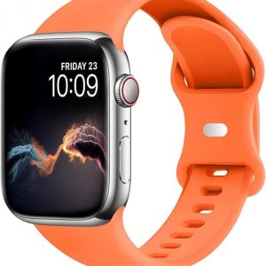 Andrea Sport Band Compatible with Apple Watch Bands 38mm 40mm 41mm 42mm 44mm 45mm 49mm, Soft Silicone Replacement Strap Wristband for iWatch Series Ultra2/Ultra/9/8/7/6/5/4/3/2/1 SE Women Men