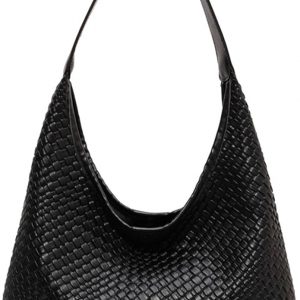 Women's Crescent Shoulder Bags Retro Y2k 90s Hobo Handbags Top Handle Faux Leather Underarm Bag Fashion Clutch Purses (Red)