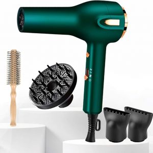 Kainov New Upgrade 1875 Watt Ionic Salon Hair Dryer with Diffuser, Profession Blow Dryer with Powerful AC Motor, Lightweighe Hairdryer for Curly & Norma