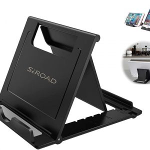 Universal Foldable Portable and Adjustable Angle Phone Tablet Stand Holder for Desk, Compatible with iPad pro iPad air iPad Mini iPhone X 11 Kindle Ga