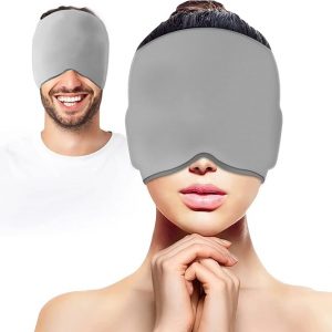 Migraine Ice Head Wrap, Headache Relief Hat for Migraine Relief Cap, Form Fitting Headache Ice Pack Migraine gel ice Hat Relieves Headaches, Cooling Head Ice Pack Migraine Cap, Tension Headache Relief Cap