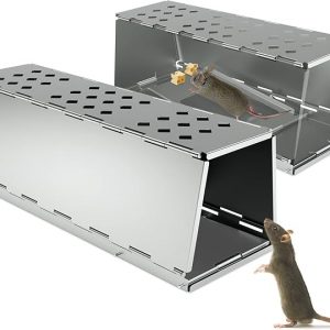 Mouse Trap, Humane Mouse Traps Indoor for Home, No See Kill, Reusable Live Mouse Traps Catch and Release, Durable Rat Traps Pest Control Traps for Rod