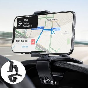 CORROY Car Phone Holder Mount Dashboard Clip Cell Phone Holder for Car Sun Visor, Rearview Mirror, Compatible with 4. 7 to 6. 5 inch Phones