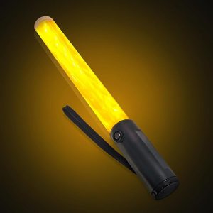 Ellumin 14 Inch Safety Traffic Control Wand Uses 3 AA - Size Batteries, Light Up Yellow Led Traffic Baton with 3 Glow Modes(Batteries Not Included)