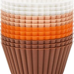 MMMAT Silicone Baking Cups - Best German Silicone - 12 Pack Cupcake Liners - Non Stick Silicone Muffin Cups for Baking, Food Grade, European Standard LFGB, BPA Free, Dishwasher Safe