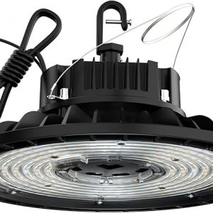 UFO LED High Bay Light 150W 0 - 10V Dimmable Garage Light Ceiling 5000K 21000LM IP66 Waterproof Shop Lights Super Bright Fixture with 5' Cable Plug Commercial Lighting for Factory Warehouse Workshop