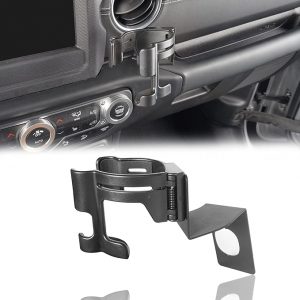 V8 GOD Phone Dash Mount Drink Cup Holder Bracket, Bolt - on Stand Support Organizer Compatible with Jeep JL Wrangler/Gladiator JT 2018 2019 2020 2021 20