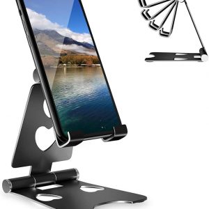 Cell Phone Stand Adjustable Phone Holder for Desk Aiwosana Phone Dock Compatible with Phone 12 Mini 11 Pro Xs Max Xr X 8 7 6 6s Plus, All Android Smar