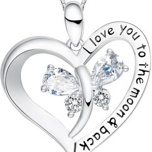 FANCYCD "Always My Sister Forever My Friend" Love Heart Necklace, 18", Jewelry for Women & Girls, Birthday Gifts for Sister, Best Friends. . .