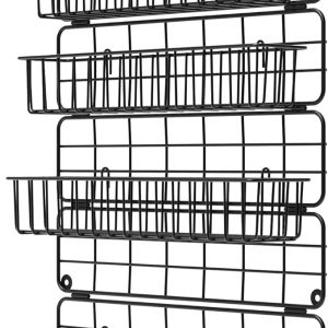 Shower Caddy Bathroom Shelf Rack, Wall Mount for Hanging Shampoo Conditioner - 4 - Tier Storage Organizer with Hooks, Rustproof SUS304 Stainless Steel,
