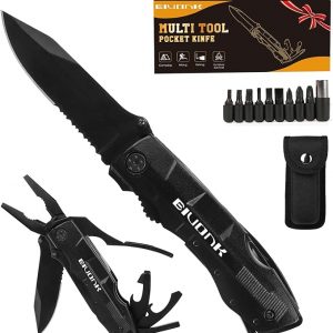 Father's Day Gifts for Dad from Daughter Son, BEST DAD EVER' Multitool Pocket Knife with Pliers Blade, Folding Tactical Camping Knife with Screwdriver