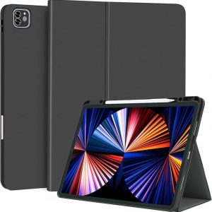iPad Pro 12. 9 6th Generation Case 2022, iPad 12. 9 Pro Case 5th Gen 2021 with Pencil Holder, Slim Minimalist iPad Pro 12. 9 Inch Cover with Auto Wake/Sl