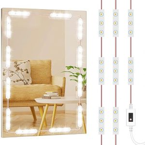 LED Makeup Mirror Light olalunule Bathroom Mirror Light Hollywood Vanity Lighting for Bathroom Wall Lamp (14 Module)