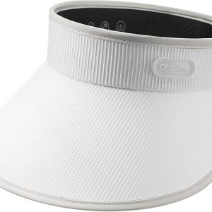 Sun Visor Hats Women Men Large Brim Summer UV Protection Beach Cap UPF50+ SLH4M001 White