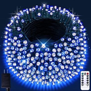 Maojia Christmas Lights 1000 LED Christmas String Lights Outdoor 403FT Xmas Fairy Light Plug in with 8 Modes Remote Control & Timer Waterproof LED Str