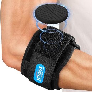 Elbow Brace for Tendonitis & Tennis Elbow, Arm Strap for Pain Relief with Compression Pad, Golfers Compression Sleeve for Men & Women